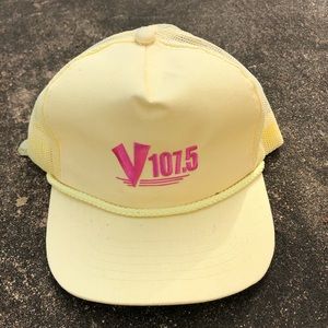 Vintage sweet radio SnapBack 107.5 easy yellow